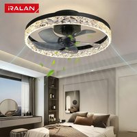 Ceiling Fans with Lights and Remote Low Profile chandelier fan Dimmable Fandelier LED Fan Light for Bedroom ceiling lighting fan