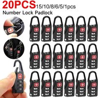 5PCS Mini 3-Digit Combination Lock Anti-Theft Zipper Lock for Travel Backpack Handbag Luggage Secure Portable Travel Accessories