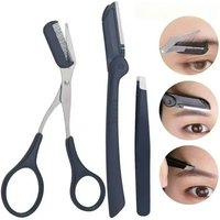 1/3/5Pcs stainless steel eyebrow clip comb Scissors Eyebrow trimmer Eyebrow trimmer tool Women's beauty tools eyebrow tweezers