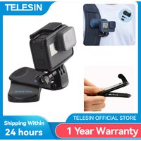 TELESIN 360 Degree Rotation Backpack Clip Clamp Mount for GoPro Hero 13 12 11 10 9 8 7 6 5 Insta360 DJI Osmo For Action Camera