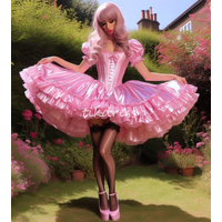 Sexy Pink Cosplay Prom Dress Satin Ruffles Short Sleeve Mini Short Cocktail Dress 2025 Elegant Formal Occasion EveningCustomized