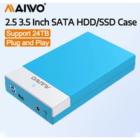 MAIWO 2.5/3.5 Inch HDDEnclosure Case SATA to USB 3.0 Adapter External Hard Drive Enclosure for 2.5" 3.5" SSD Disk HDD Case