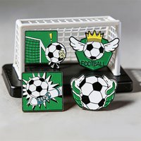 Football Enamel Pin Brooches Funny Soccer Cartoon Lapel Badge Optional Styles Zinc Alloy Jewelry for Fans Backpack Clothes Decor