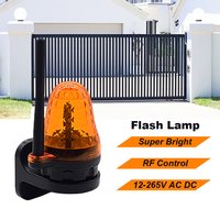 Feu d'alarme LED universel 24V AC/DC 230VAC, lampe d'avertissement d'urgence, support mural pour ouvre-porte de Garage automatique