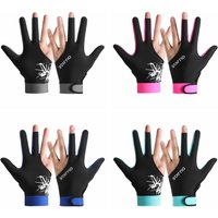 Polyester Fiber Billiards Gloves Antiskid Wear-resistant Three Finger Gloves Mesh Surface Breathable Billiards Accessories