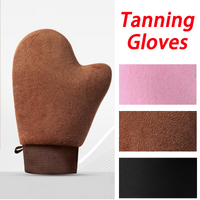 Reusable Body Self Tan Glove Applicator Tanning Gloves Cream Lotion Mousse Body Cleaning Glove Self Tanner Finger Glove