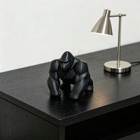 Minimalist Geometric Gorilla Figurine 3D Printing Ape Statue Tabletop Ornaments Modern Home Office Desk Decor Animal Decor Gifts