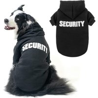 LETVIA Dog Hoodie Security Clothes Soft Warm Fleece Pets Cold Weather Halloween Costumes Security Printed Pet Sweaters with Hat