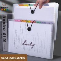 Simple A4 5/8/12Pockets File Folder Test Paper Storage Folder Waterproof File Organizer Classified Large Capacity Portfoli