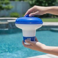 5 Inch Floating Pool Chlorine Dispenser With Adjustable Flow Vents And Leak Proof Lid For Indoor Outdoor Pools Spa Hot Tubs