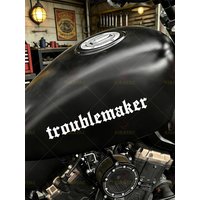 AliExpress NONE 1PC Troublemaker Motocycle Helmet Stickers Waterproof for DIY Fairing Fuel Tank Scooter Bicycle Decor Self-adhesive Vinyl Decals