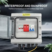 DC 500V 1 Input 1 Output PV Combiner Box With Surge Lightning Protection DC Fuse MCB SPD Solar Photovoltaic IP65 Waterproof Box