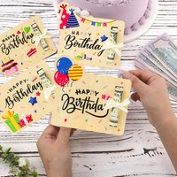 2pcs/4pcs Birthday Money Holder for Cash Gift Ideas - Fun Money Gift Cash Holder, Wooden Money Birthday Card Holder