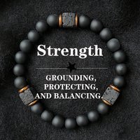 Elastic Men's Volcanic Stone Bracelet with Square Black Agate Fashionable Jewelry Suitable for Modern Gentlemen Magnetic Therapy
