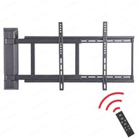 TV stand wall mounted electric remote control flip rotation 90 degree rack 32-75 inches