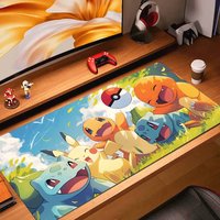 Pokemon Torchic Anime Gaming Mouse Pad Large Rubber Keyboard Desk Mat With 2MM Stitched Edge Design