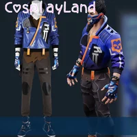 Valorant Yoru Cosplay Costume Yoru Leather Coat Mask Outfit Full Set Custom Size Halloween Christmas Men Suit High Quality