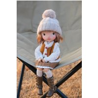New SD BJD Doll 1/6 rouding Body Blue Bean Cute Little Cloth Girl SD Doll Premium Solid Resin Naked Doll Makeup Free Shipping