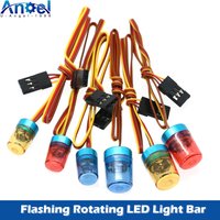Simulation Multi-function Flashing Rotating LED Light Bar Police Alarming Lamp for 1/10 RC Car Engineering Truck Upgrade Parts