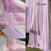 Dreamy purple soft chiffon fabric wedding celebration curtain clothing mesh fabric chair back yarn DIY handmade sewing material