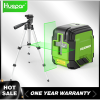 Huepar 2 Lines Laser Level Osram Green Beam Self-Leveling Horizontal & Vertical Cross Line Laser Leveling for Picture Hanging