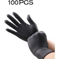100Pack Housework Strong Black Disposable Nitrile Gloves PVC Latex Free AntiStatic Garden Pet Care Tattoo Work Oil-proof Gloves