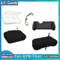 AYN THOR Dual Screen Flip Up Handheld Device Gaming Accessory Protective Case Storage Bag Lanyard Soft Bag For AYN THOR Handheld