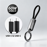 Keychain Type C TO Type C Cable PD 65W Fast Charing Data Cord For iPhone 17 Pro Max Plus Xiaomi Samsung 10CM Portable USB-C Cord