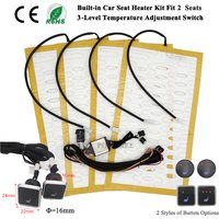 Universal Built-In Car Seat Heater Kit Fit 2 Seats 12V Alloy Wire Heating Pads 3 Levels Dual Control Heated Switch System image 4