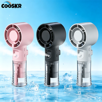 Portable Humidifier Fan Mini Handheld Spray Fan Water Mist Fan USB Rechargeable Fan 4 Speeds Powerful Outdoor Personal Hand Fan