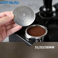 JUSTINLAU 51/53/58mm Secondary Water Distribution Net Stainless Steel Coffee Powder Bowl Sintered Piece for Uniform Extraction