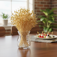 100/25Pcs Gold Pearl Cocktail Picks Food Fruit Picks Wedding Party Disposable Cake Dessert Cocktail Sticks Toothpick Skewer 2026
