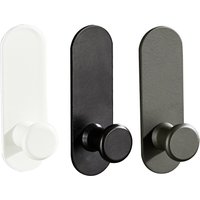 1-5Pcs Strong Adhesive Wall Hook Sticker Hanging Coat Rack Clothes Hanger Shower Robe 3M Hook Kitchen Bathroom Towel hooks Black