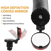 1/2pcs Bicycle Rearview Mirror Adjustable Rotate Cycling Handlebar Led Warning Light Rear View Mirrors Bike Accessories
