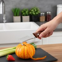【D】Stainless Steel Multi Function Vegetable Peeler Durable Potato Carrot Fruit Slicer for Kitchen Fast Food Prep