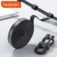 Toocki 1-5M Cable Organizer Wire Winder USB Cable Management Tape Earphone Mouse Cord Ties Protector Laptop Phone Accessories