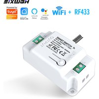 WiFi Tuya Smart Switch Support RF 433MHz Remote Control, On-Off Breaker Switch Work with Smart Life App Alexa Google Home