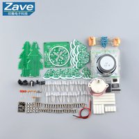 DIY-Kit zur Herstellung eines rotierenden 3D-Stereo-Weihnachtsbaums mit 51-MCU, rotierender RGB-LED und Bluetooth-Lautsprecher