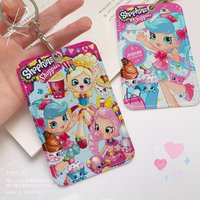 Shopkins Elf Party Style PU Access Card Holder With Keychain - Executive Protection For Bank Card,Subway, Bus Card Case