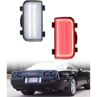 iJDM For 1991-1996 Corvette C4 white Rear Tailgate Reverse Backup Lights Assemblies Red Tail,Brake & Rear Fog Lamps