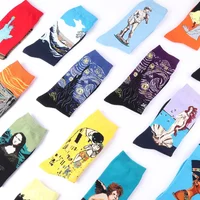 Male Starry Night Winter Retro Women Personality Art Van Gogh Socks Oil Painting Socks Funny Happy Socks Gifts for Men