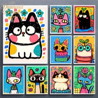 Frameless,5D Cartoon Cute Cat Diamond Painting Animal New arrival Mosaic Flower kits Embroidery Picture Rhinestone Child Gift