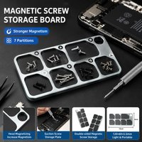 7-Compartment Aluminum Magnetic Parts Tray Anti-lost Screw Holder for Phone Repair and DIY Maintenance Work
