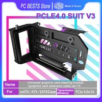 Cooler Master PCIE4.0 x16 V3 Universal Vertical GPU Holder Kit Graphics Card Steering Bracket GPU Bracket Extension Cable 300MM