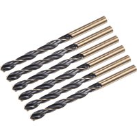 Uxcell 6pcs Jobber Drill Bits 3/3.2/3.5/4/4.5/5/5.5/6/6.5mm Nitride Titanium Coated M2 High Speed Steel (HSS) Twist Drill Bits