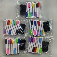 8Pcs Erasable Whiteboard Markers, Suitable for Office Whiteboards, 8 Random Colors + Whiteboard Eraser