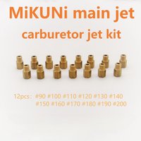 12pcs Carburetor Main Jets for MIKUNI VM/TM/TMX Carburetor #90-#200