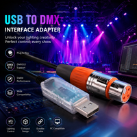 USB to DMX512 Interface Adapter Cable FTDI USB DMX Controller Converter for LED Stage Lighting PC Computer DMX Control Freestyle