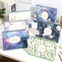 Thick Paper Annual Calendar Daily Schedule Memo Pad Flip Calendar Portable Standing July 2026-June 2027 Desktop Calendar