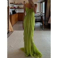 Spaghetti Strap Backless Chic Maxi Dress, Women Summer Sleeveless Elegant Party Dress, Holiday Solid Lace-Up Ladies Dress 2026